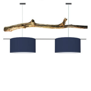houten hanglamp denim blauw