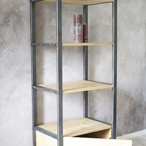 kast industrieel eiken metaal